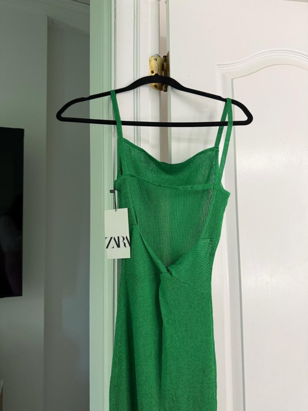 Zara Emerald Green Backless shimmer Dress - Picture 6 of 7